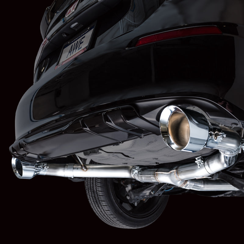 AWE Tuning 22+ Honda Civic Si/Acura Integra Track Edition Catback Exhaust - Dual Chrome Silver Tips-SR1 Performance