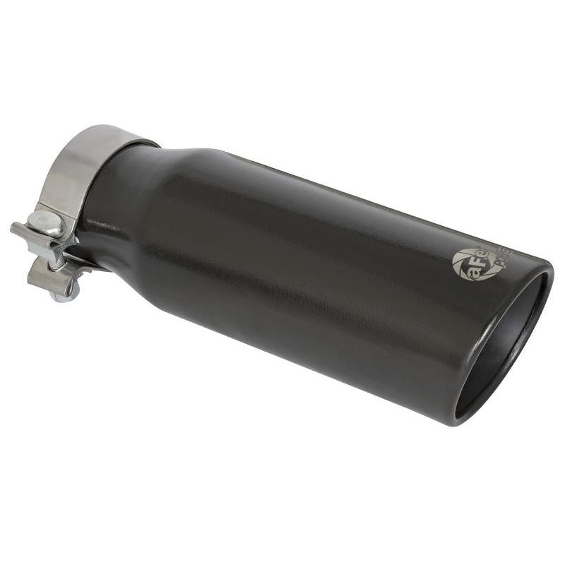 aFe MACH Force-Xp 409 Stainless Steel Clamp-on Exhaust Tip 3in Inlet 4in Outlet - Black-SR1 Performance