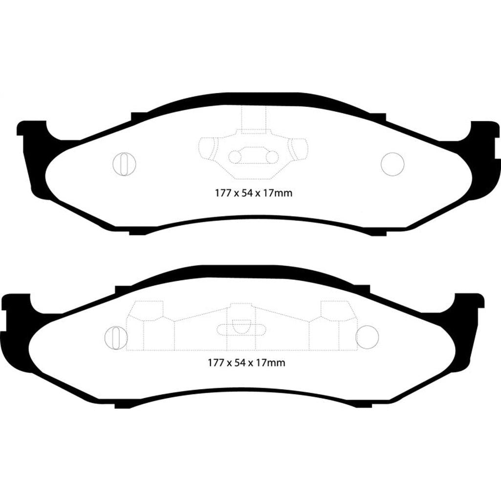 EBC Yellowstuff Brake Pads for Jeep Cherokee 1997-2001 – High-Performance Street and Track Use