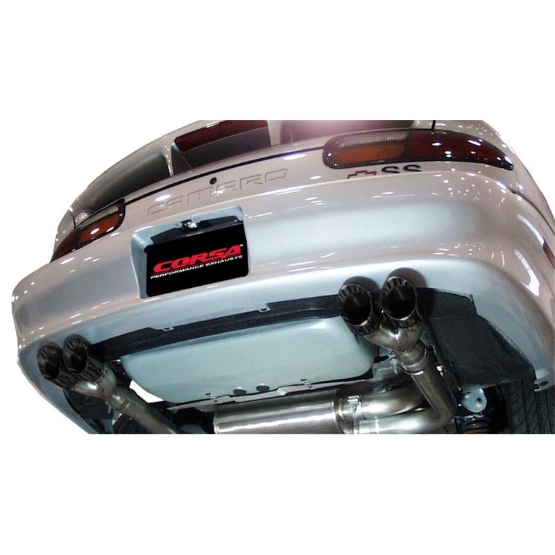 Corsa 1998-2002 Chevrolet Camaro Convertible Z28 5.7L V8 LS1 Black Tip Sport Cat-Back Exhaust-SR1 Performance
