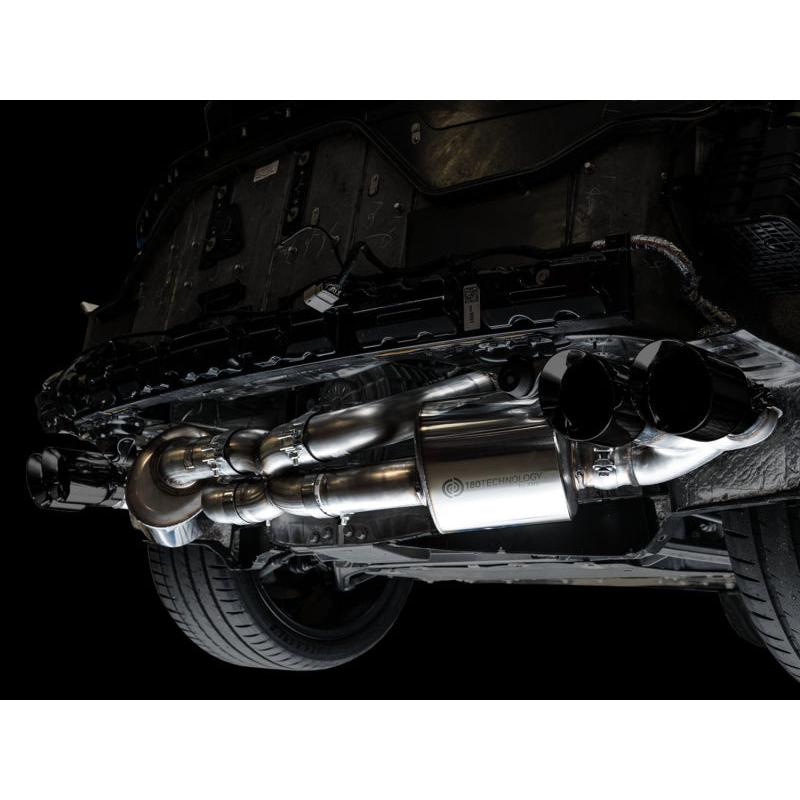 AWE Tuning 2020 Chevrolet Corvette (C8) Touring Edition Exhaust - Quad Diamond Black Tips-SR1 Performance