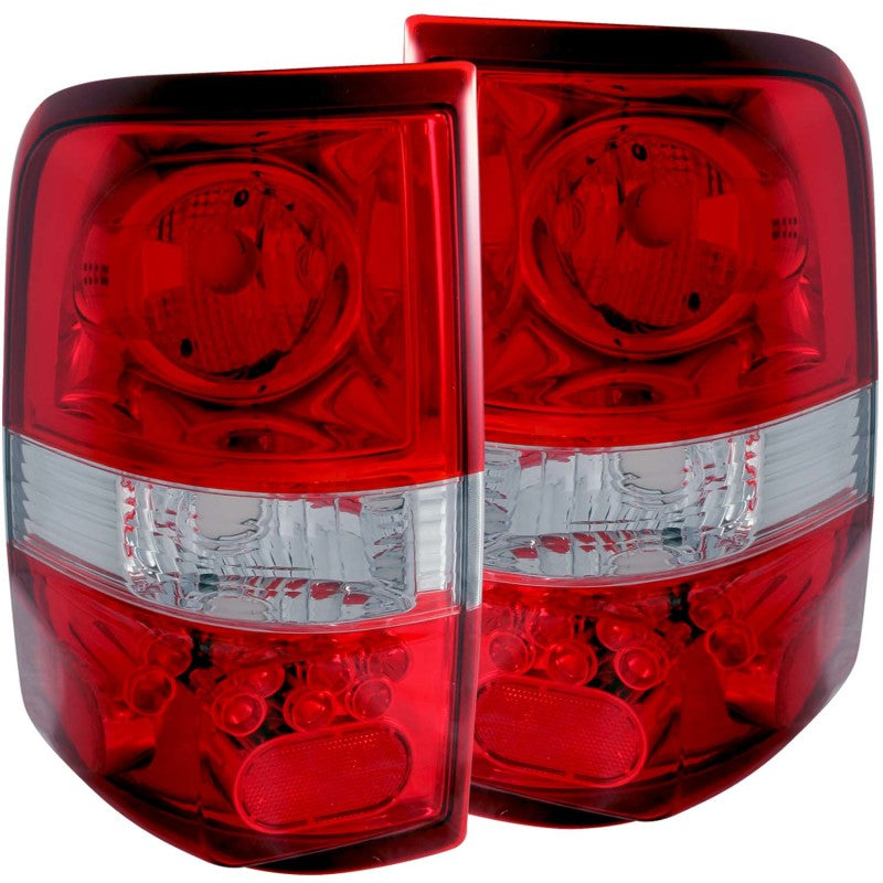 ANZO 2004-2008 Ford F-150 Taillights Red/Clear - LED Style-SR1 Performance