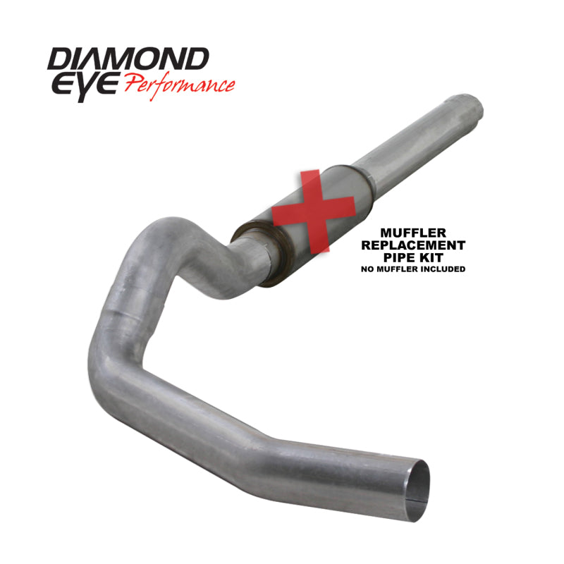 Diamond Eye KIT 5in CB MFLR RPLCMENT PIPE SGL AL: 2004.5-2007.5 DODGE CUMMINS 600-SR1 Performance