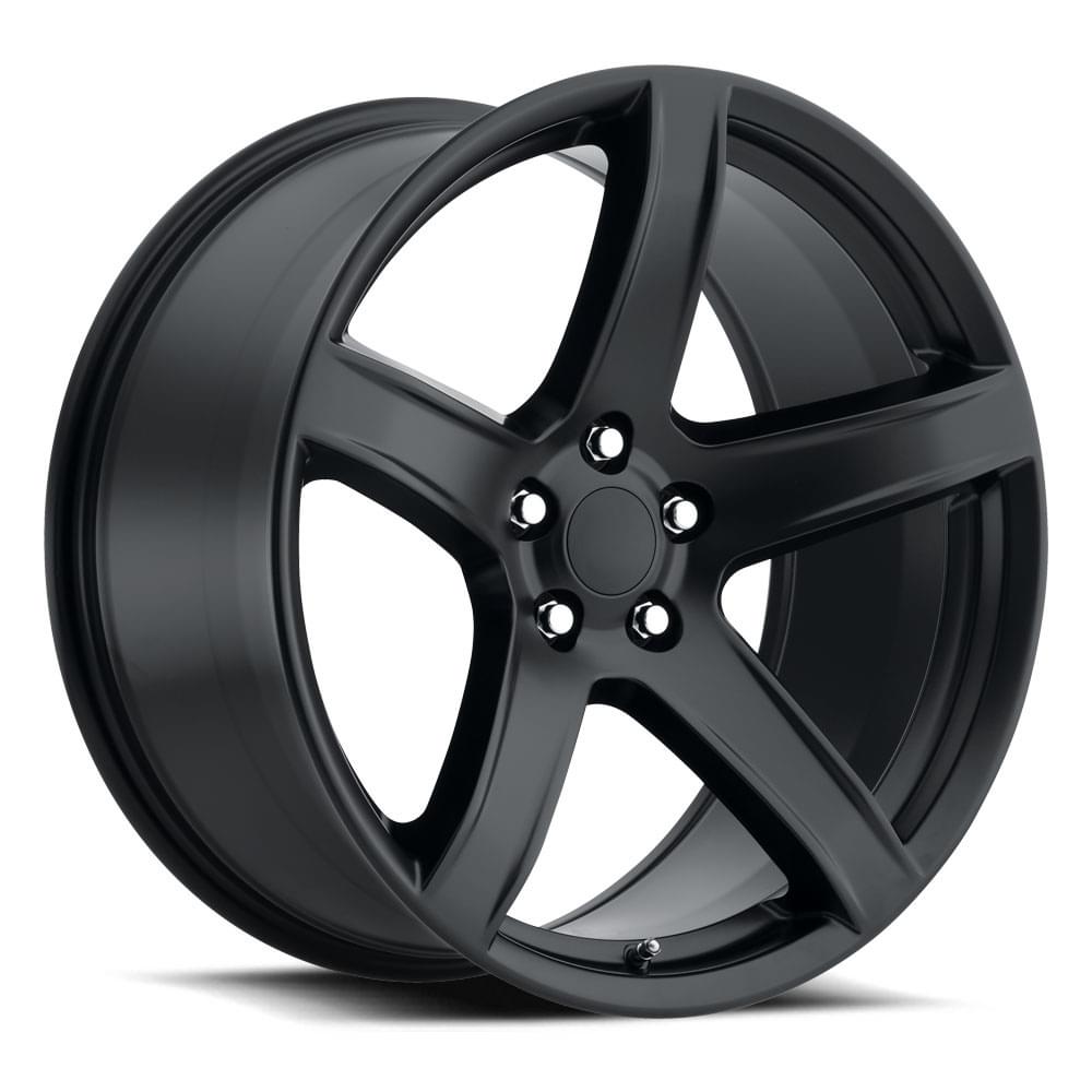 20X9.5 5X115 +15 HB 71.5 HELLCAT HC2 SATIN BLACK WITH CAP-SR1 Performance