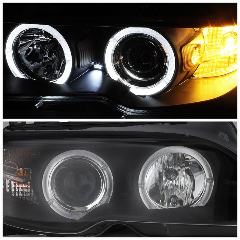 Spyder BMW E46 3-Series 04-06 2 DR Projector Halogen Model- LED Halo Blk PRO-YD-BMWE4604-2DR-HL-BK-SR1 Performance