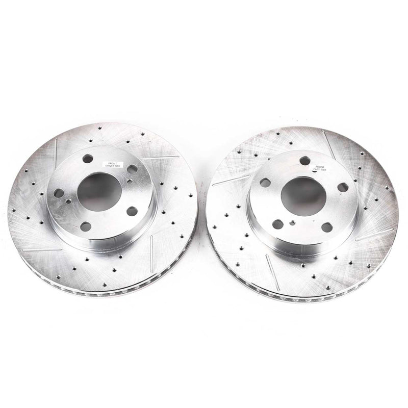 Power Stop 05-15 Toyota Tacoma Front Evolution Drilled & Slotted Rotors - Pair-SR1 Performance