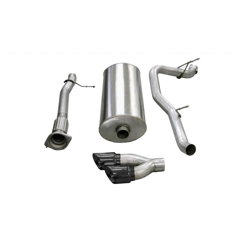 Corsa 2007-2010 Cadillac Escalade 6.2L V8 3in Cat-Back Single Side w Twin 4in Black Pro-Series Tips-SR1 Performance