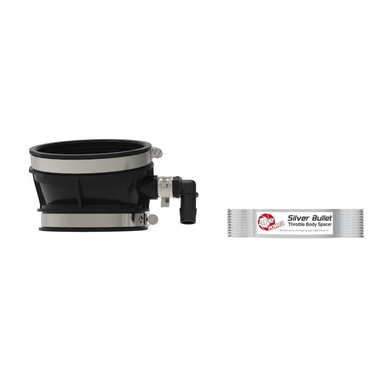 aFe 2020 Vette C8 Silver Bullet Aluminum Throttle Body Spacer Works w/ Factory Intake Only - Silver-SR1 Performance
