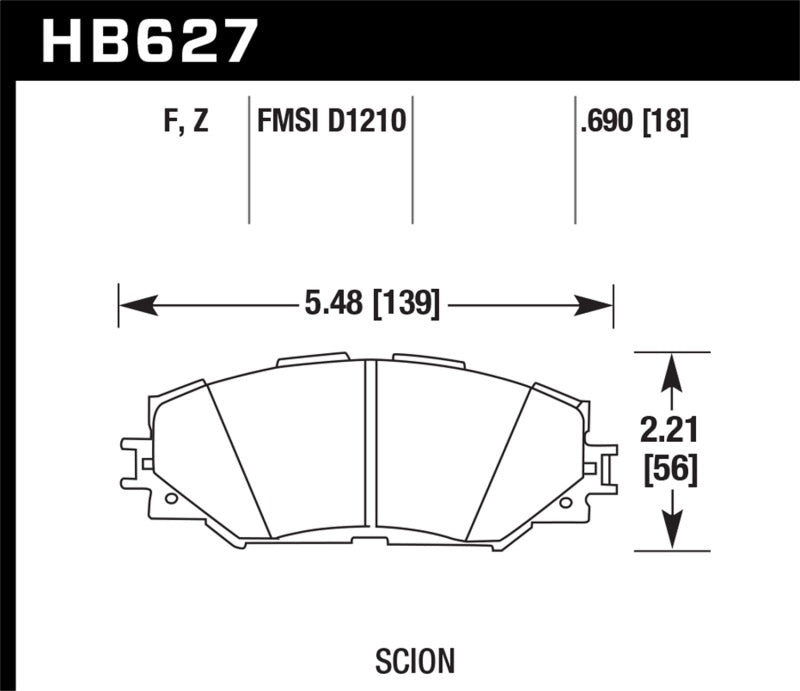 Hawk Performance Ceramic Street Brake Pads-SR1 Performance