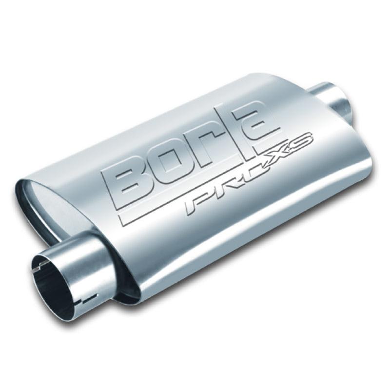 Borla Universal Center/Offset Oval 2.5in Tubing 19in x 4in x 9.5in PRO-XS Notched Muffler-SR1 Performance