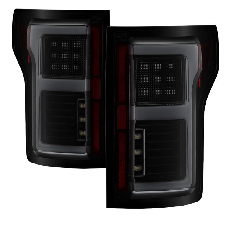Spyder 15-17 Ford F-150 LED Tail Lights (w/Blind Spot) - Black Smoke (ALT-YD-FF15015BS-LBLED-BSM)-SR1 Performance