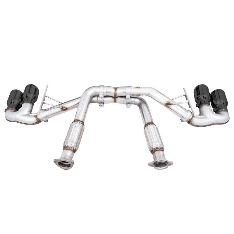 AWE Tuning 2020 Chevrolet Corvette (C8) Track Edition Exhaust - Quad Diamond Black Tips-SR1 Performance