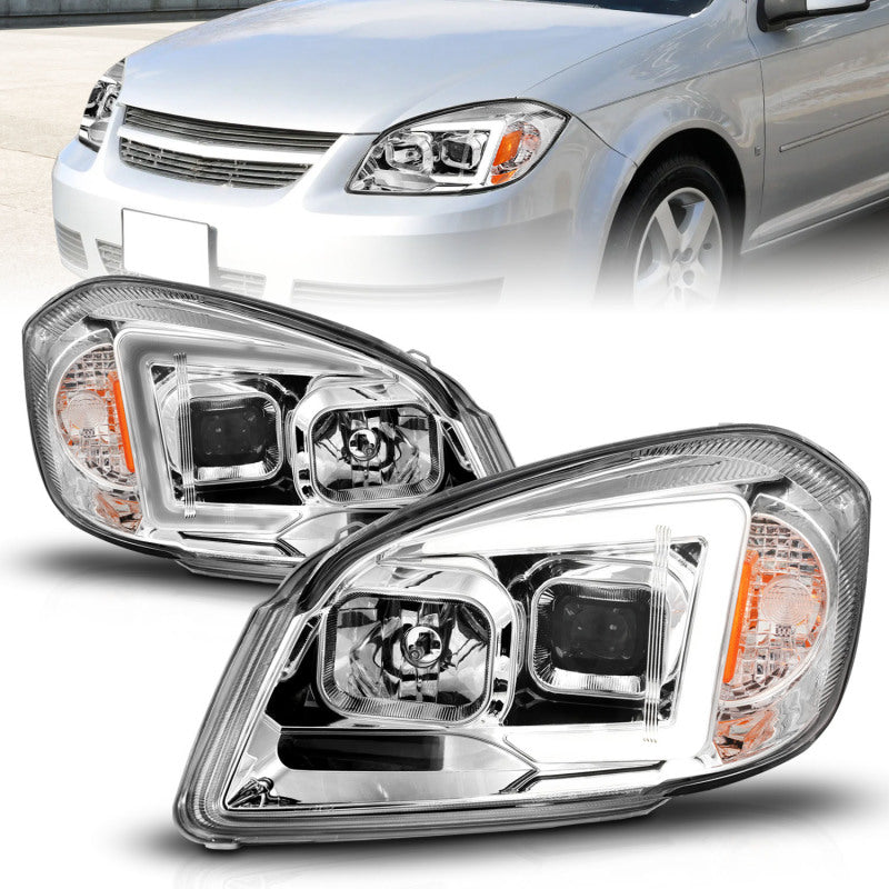 ANZO 05-10 Chevrolet Cobalt / 07-10 Pontiac G5 LED Projector Headlights Black Housing-SR1 Performance