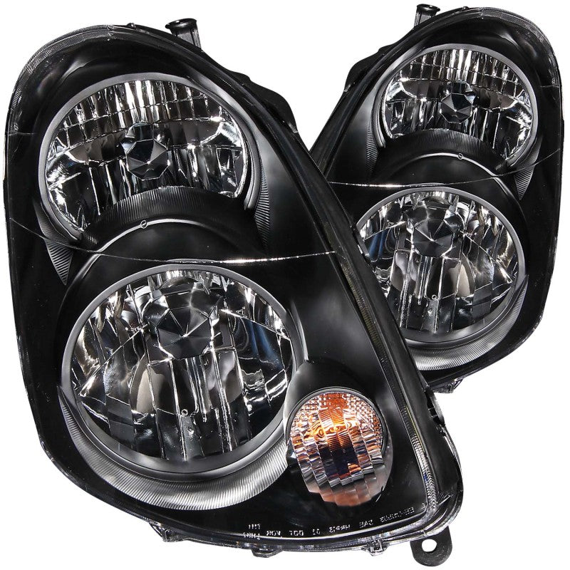 ANZO 2003-2004 Infiniti G35 Crystal Headlights Black-SR1 Performance