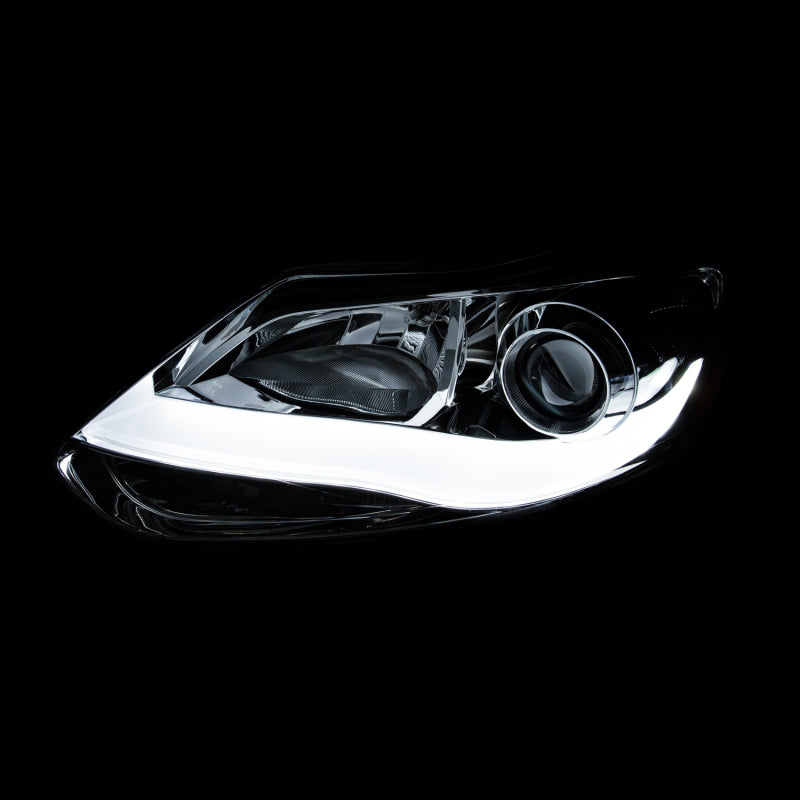 ANZO 2012-2014 Ford Focus Projector Headlights w/ Plank Style Design Black-SR1 Performance