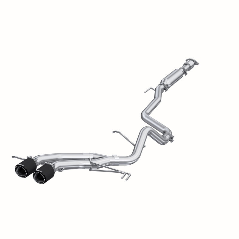 MBRP 13-18 Hyundai Veloster Turbo Dual Exit T409 2 1/2in Cat Back w/ Carbon Fiber Tips-SR1 Performance