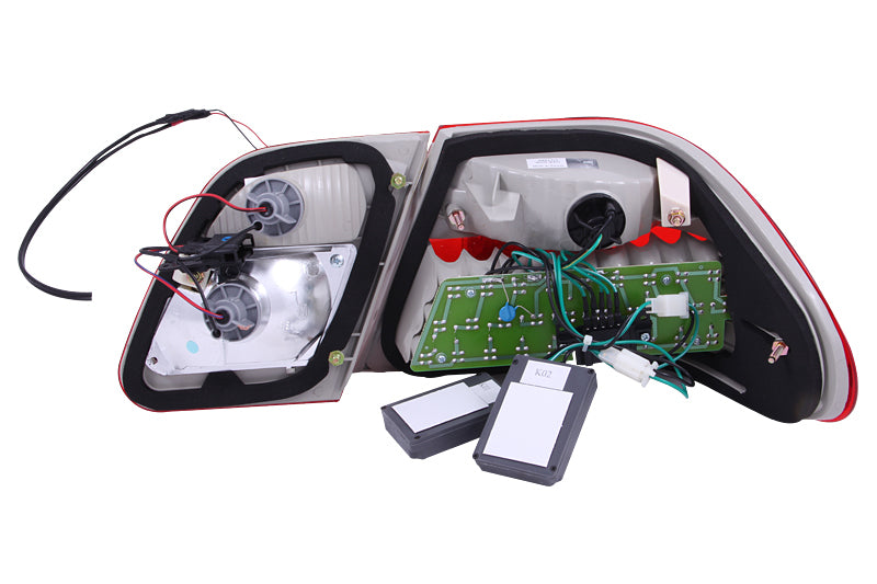 ANZO 1996-2002 Mercedes Benz E Class W210 LED Taillights Red/Clear-SR1 Performance