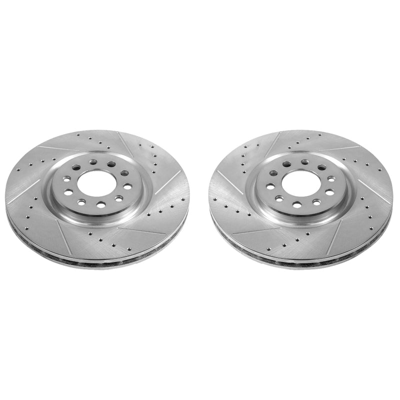 Power Stop 15-17 Chrysler 200 Front Evolution Drilled & Slotted Rotors - Pair-SR1 Performance