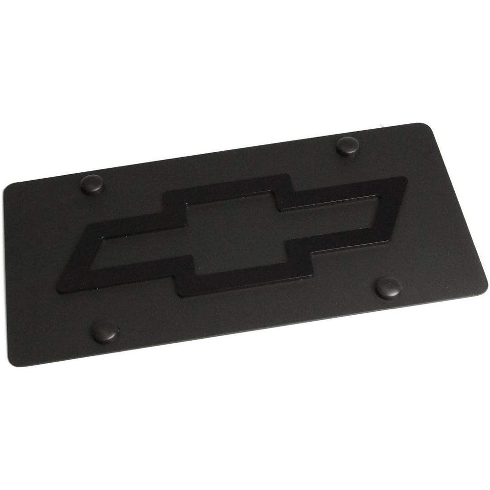 Chevrolet Bowtie License Plate - Carbon Steel with Black Logo-SR1 Performance
