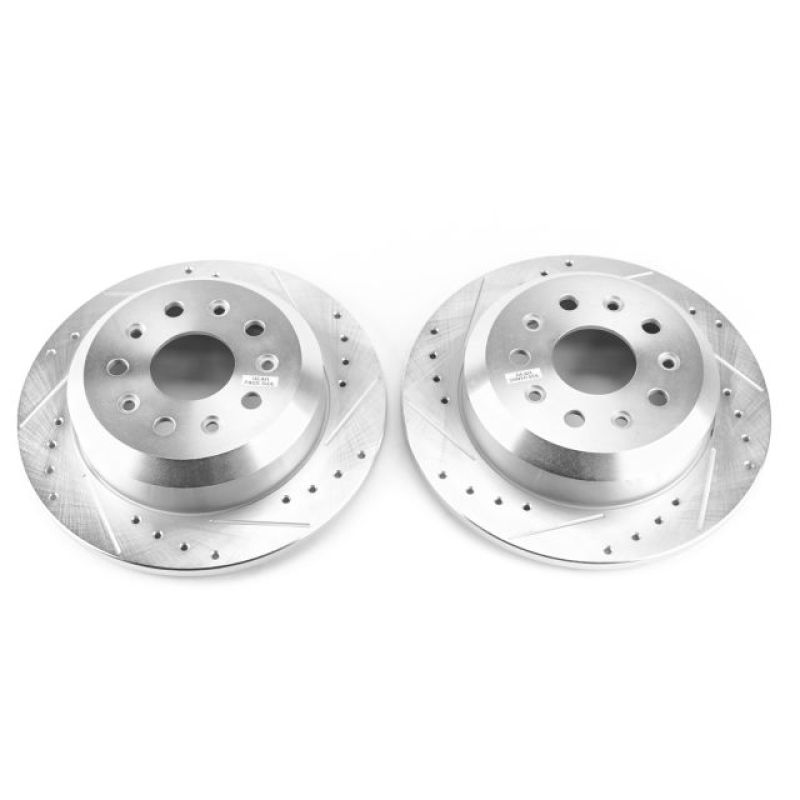 Power Stop 2018 Jeep Wrangler Rear Evolution Drilled & Slotted Rotors - Pair-SR1 Performance