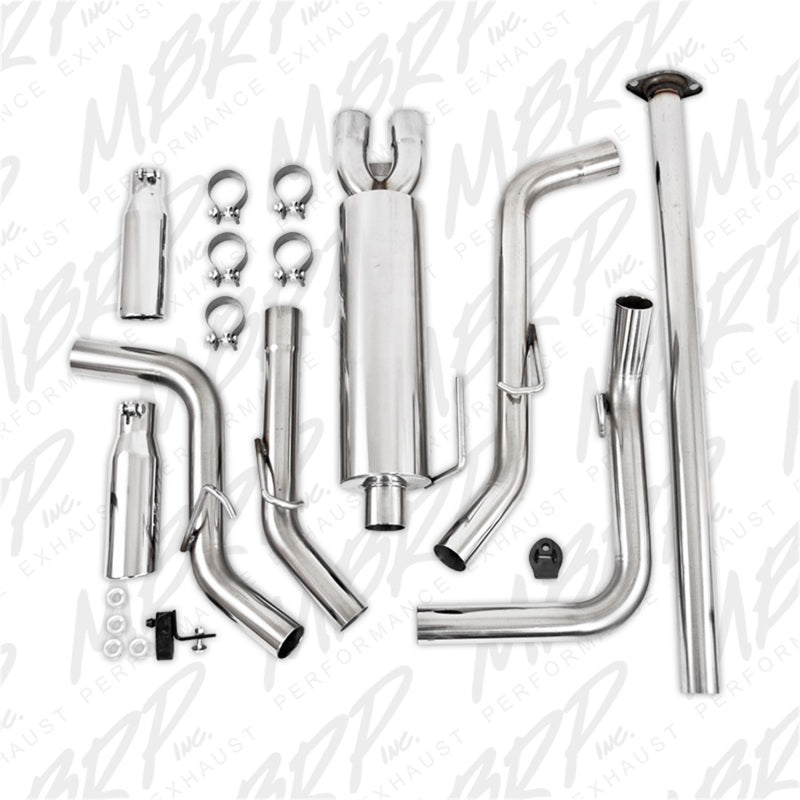 MBRP 05-13 Toyota Tacoma 4.0L EC/CC Dual Split Side T409 Cat Back Exhaust-SR1 Performance