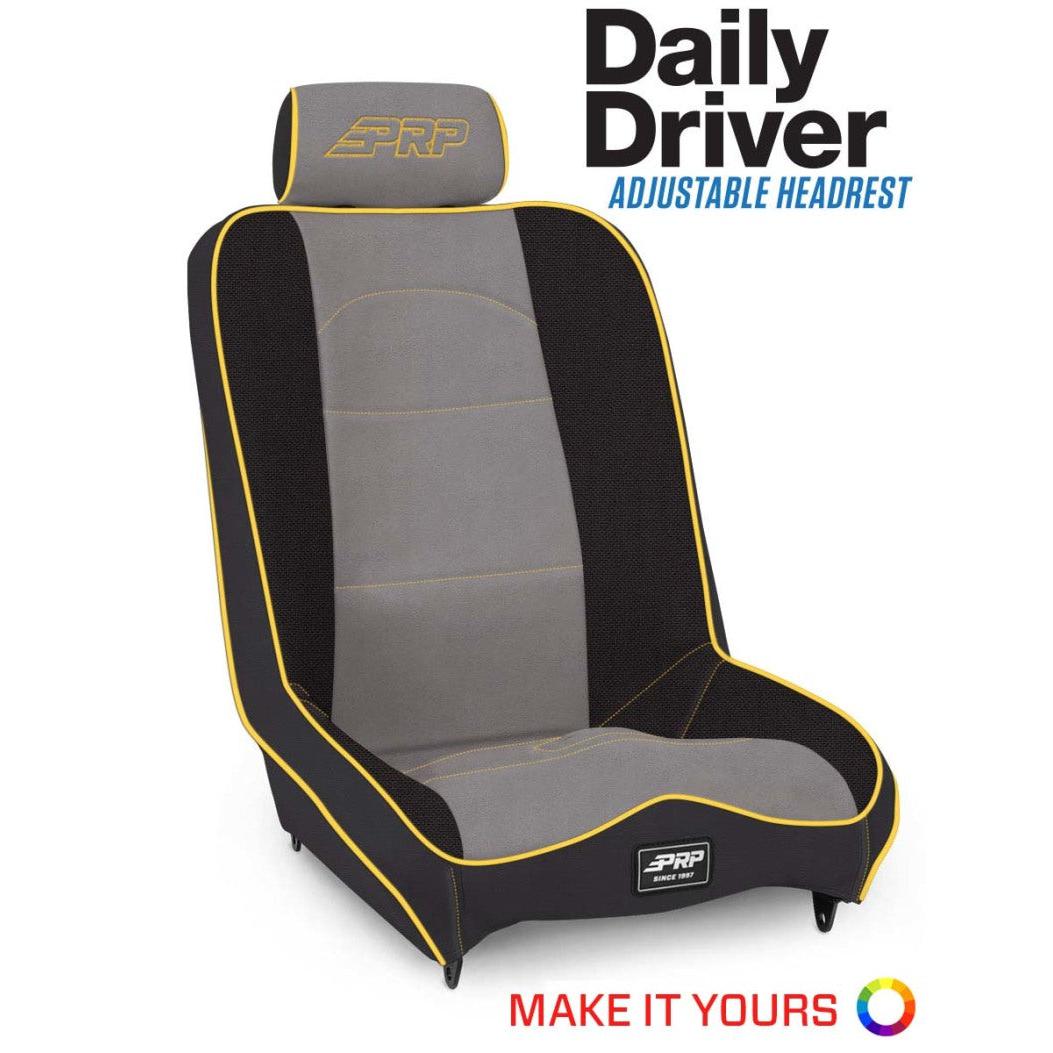 PRP Daily Driver High Back 4In. Extra Tall / Extra Wide Suspension Seat-SR1 Performance