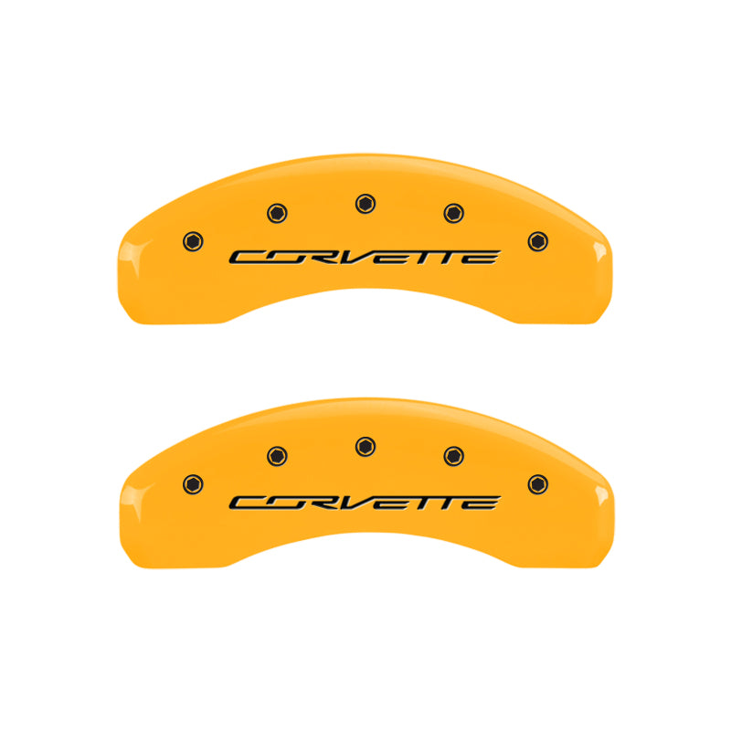 MGP 13009SCV7YL Yellow Caliper Covers for Chevrolet Corvette (2014-2019) - Set of 4