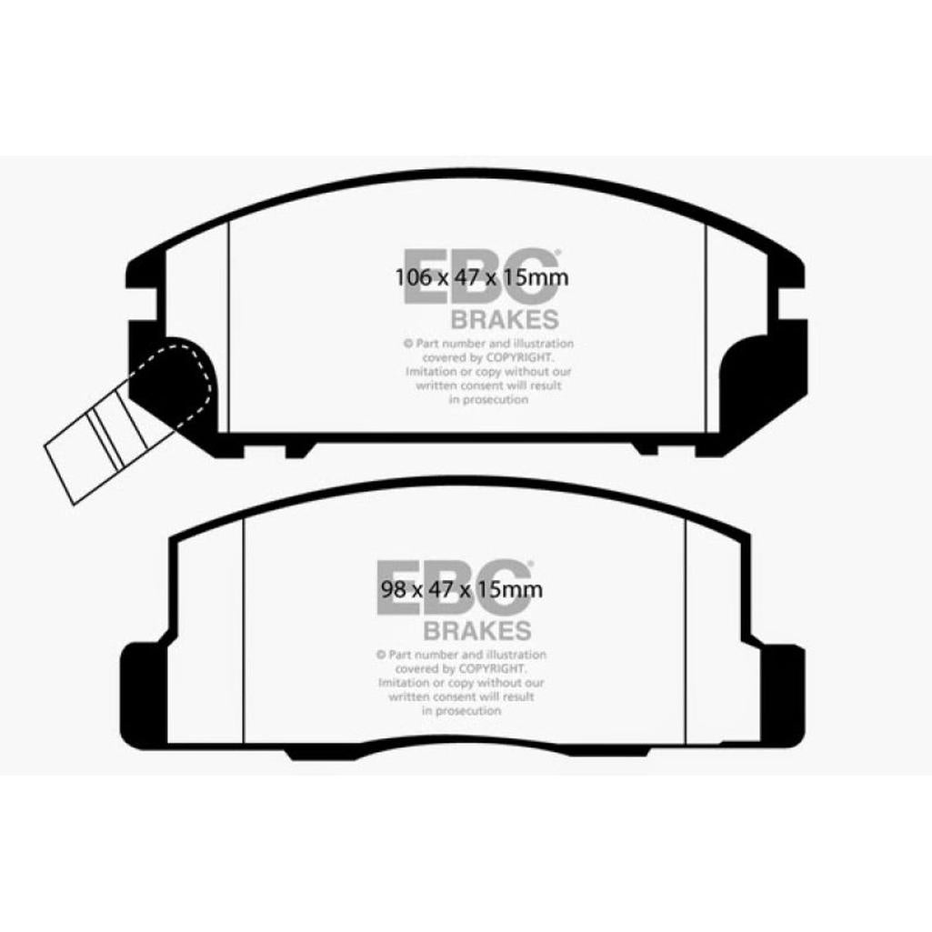 EBC Redstuff Ceramic Low Dust Rear Brake Pads for Toyota MR2 1991-2002 - Part No. DP31107C