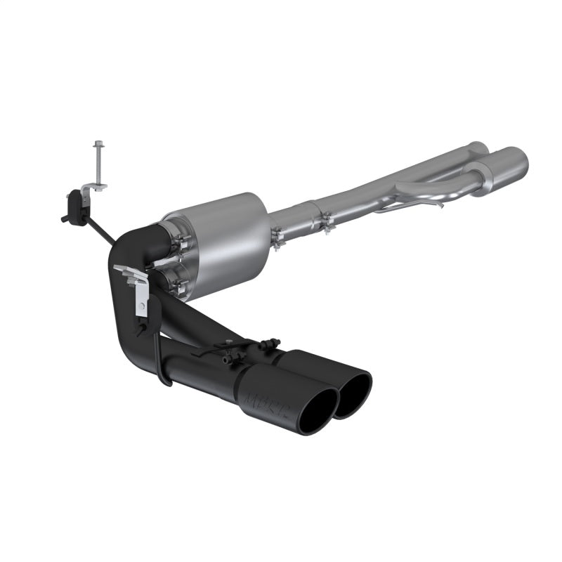 MBRP 2019+ Chevrolet Silverado 1500 4.5L/5.3L Pre-Axle Dual Side Exite w/ 4in OD Tip- Black Coated-SR1 Performance