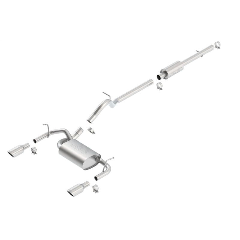 Borla 12-16 Jeep Wrangler JK 3.6L AT/MT 4Wheel 4dr Truck Single Split Rear Exit Catback Exhaust-SR1 Performance