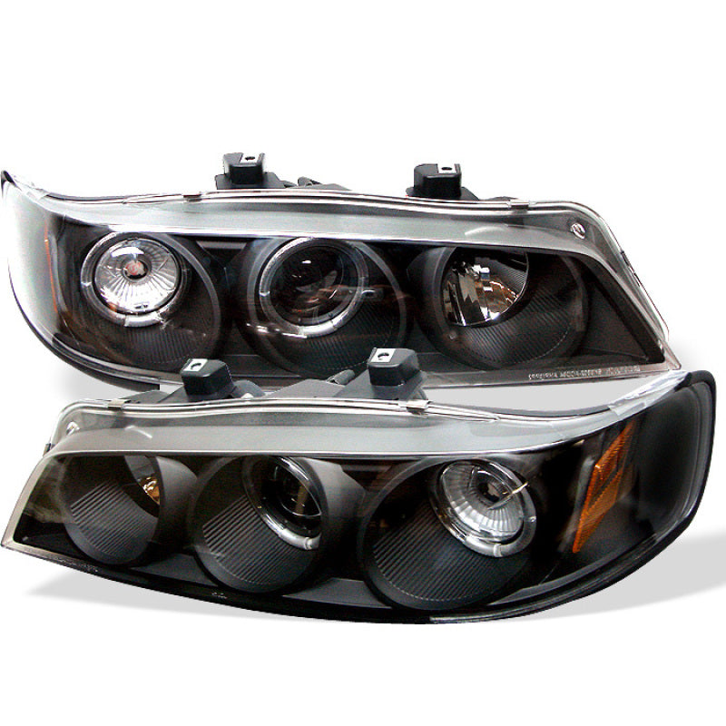 Spyder Honda Accord 94-97 1PC Projector Headlights LED Halo Amber Reflctr Blk PRO-YD-HA94-AM-BK-SR1 Performance
