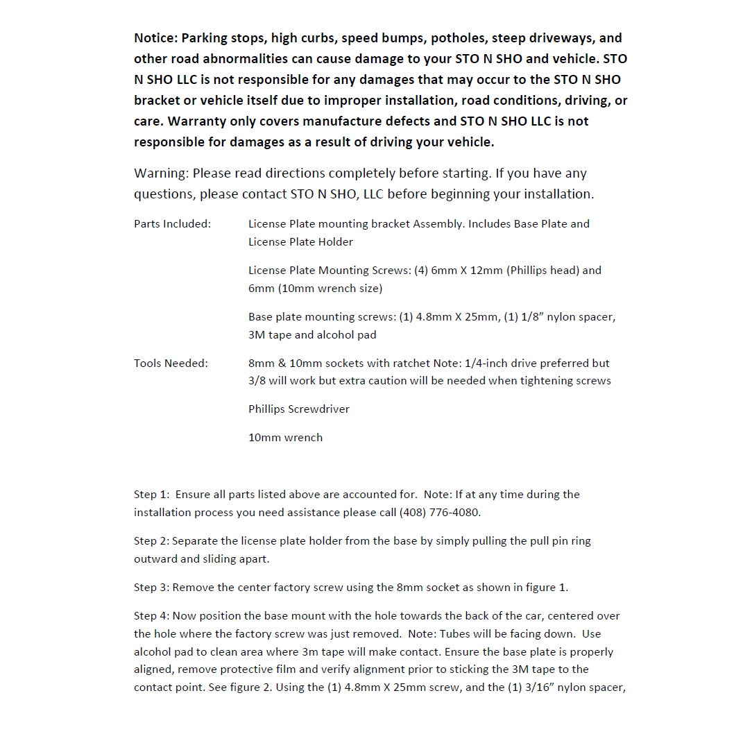 2023 Mercedes-Benz C300 License Plate Frame Bracket-SR1 Performance