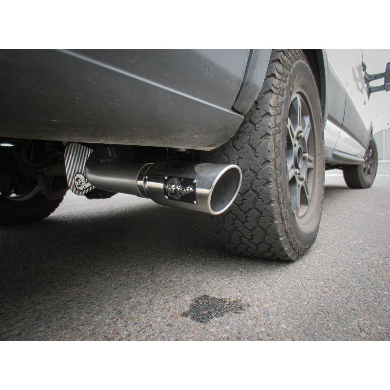 aFe Vulcan Series 3 1/2in 304 SS Cat-Back 13-19 Ford Transit V6 3.5 Twin Turbo w/ Polished Tip-SR1 Performance