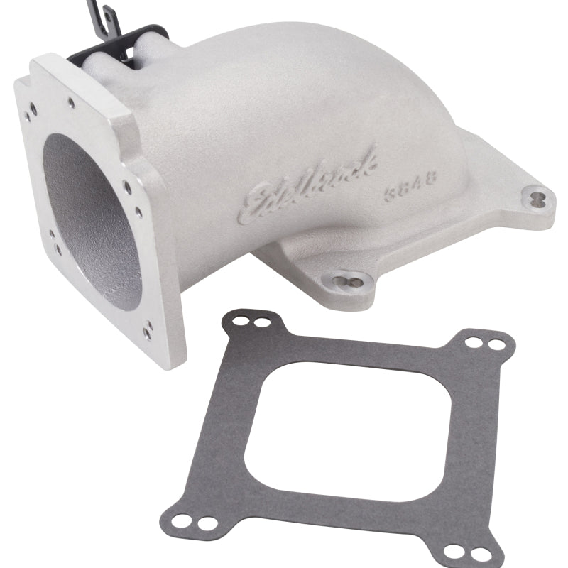 Edelbrock Low Profile Intake Elbow 90mm Throttle Body to Square-Bore Flange As-Cast Finish-SR1 Performance