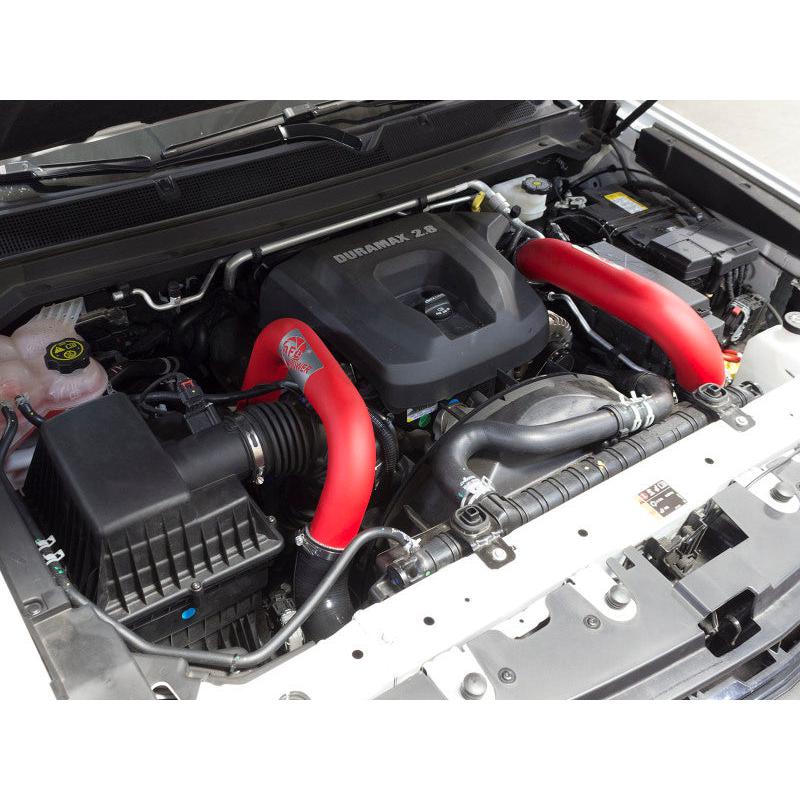 aFe BladeRunner 2.5in Red IC Tube Hot Side w/ Coupling & Clamp Kit 2016 GM Colorado/Canyon 2.8L-SR1 Performance