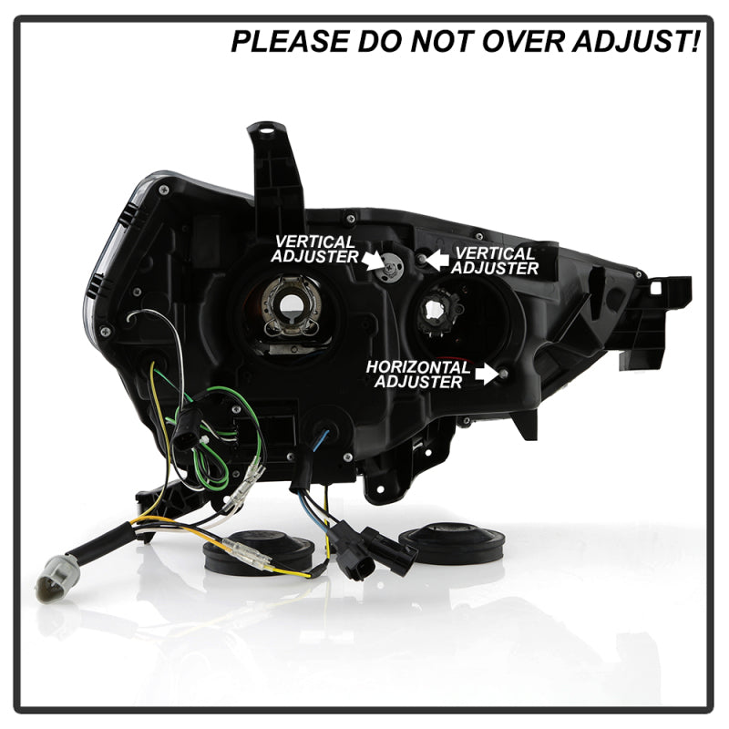 Spyder 14-20 Toyota 4Runner Projector Headlights w/Seq. LED Turn Sig. LED White Light Bar Park Light-SR1 Performance