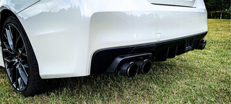 MBRP 15-19 Subaru WRX 2.0L/STI 2.5L 3in Dual Split Rear Exit w/ 3.5in CF Tips - T304 Street Version-SR1 Performance