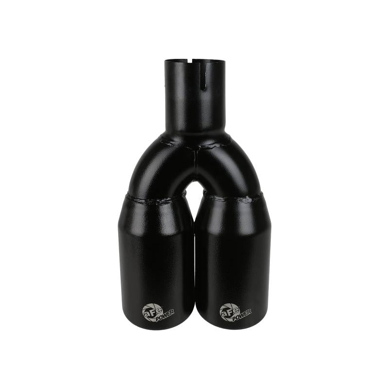 MACH Force-Xp 409 Stainless Steel Clamp-on Exhaust Tip 2.5in Inlet 3.5in Outlet - Black-SR1 Performance