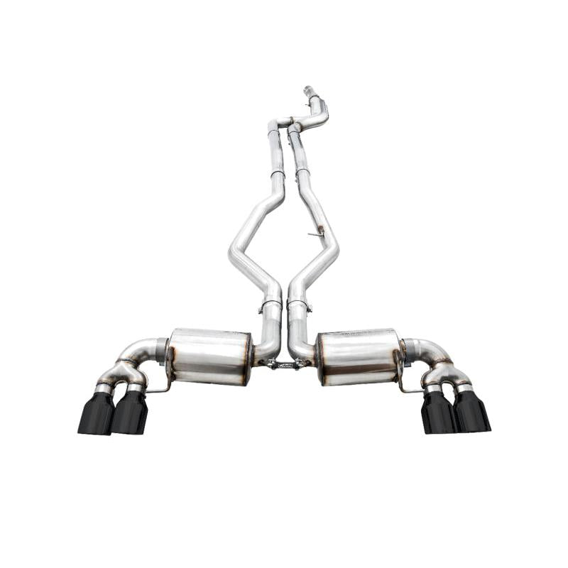 AWE Tuning 2019+ BMW M340i (G20) Non-Resonated Touring Edition Exhaust - Quad Diamond Black Tips-SR1 Performance