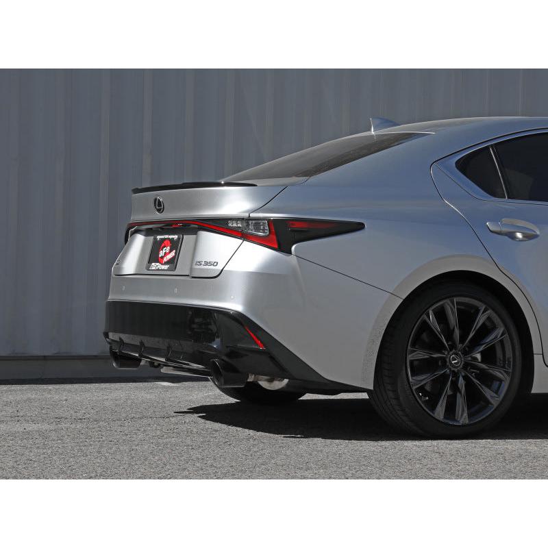 aFe Takeda 14-22 Lexus IS350 V6 2.5in. 304 Stainless Steel Axle-Back Exhaust System w/ Black Tip-SR1 Performance
