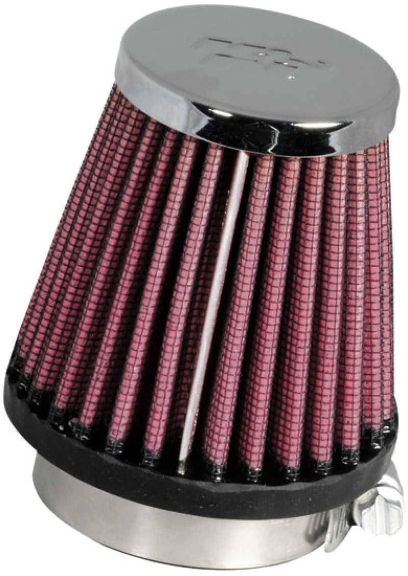K&N Universal Chrome Filter 1 15/16 inch FLG / 3 inch Base / 2 inch Top / 3 inch Height-SR1 Performance