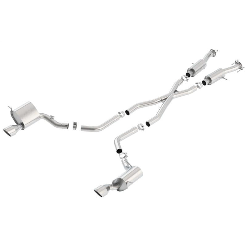 Borla 2015 Jeep Grand Cherokee SRT8 S-Type Dual Round Rolled Exit Catback Exhaust-SR1 Performance