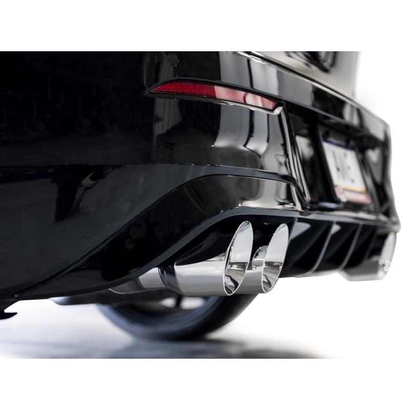AWE MK8 Volkswagen Golf R 3in Track Edition Quad Exhaust - Chrome Silver Tips-SR1 Performance