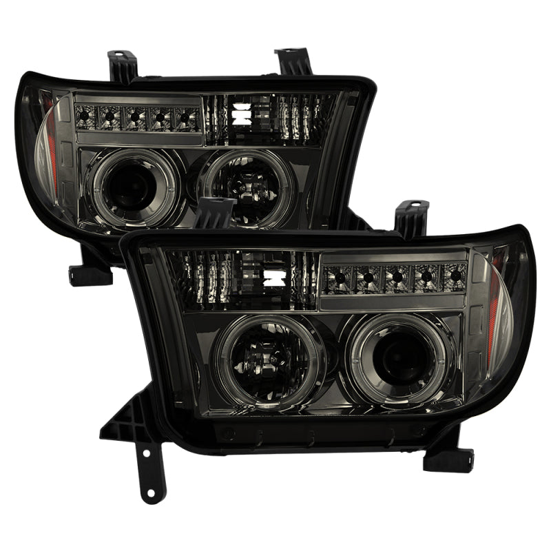 Spyder Toyota Tundra 07-13 Projector Headlights LED Halo LED Smke PRO-YD-TTU07-HL-SM-SR1 Performance