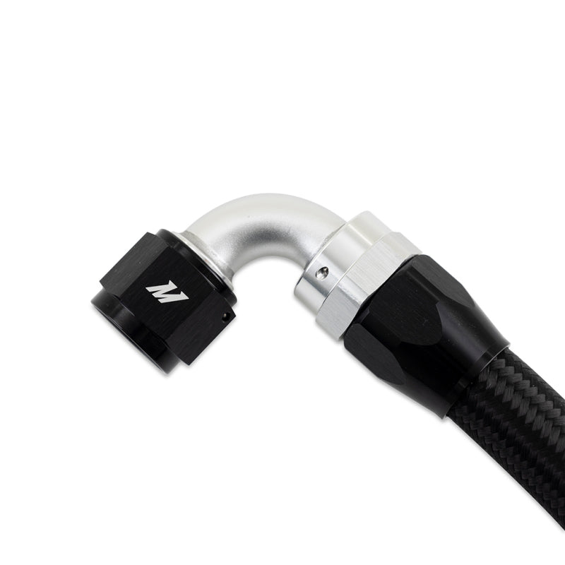 Mishimoto 3Ft Stainless Steel Braided Hose w/ -10AN Straight/90 Fittings - Black-SR1 Performance