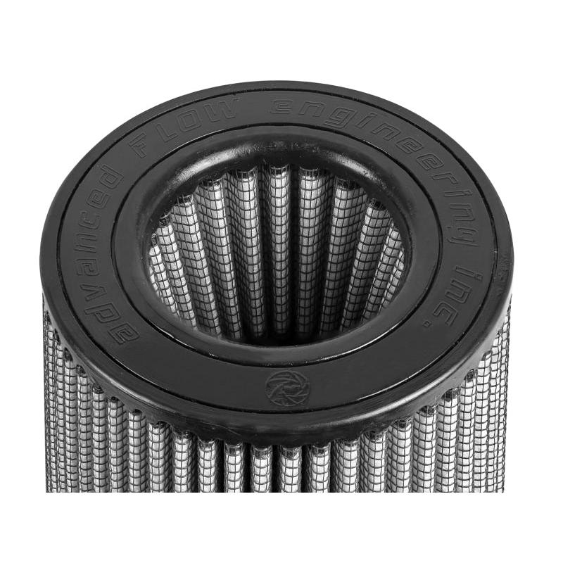 aFe MagnumFLOW Pro DRY S Replacement Air Filter 4in F x 6in B (mt2) x 4-1/2in T (Inv) x 7-1/2in H-SR1 Performance