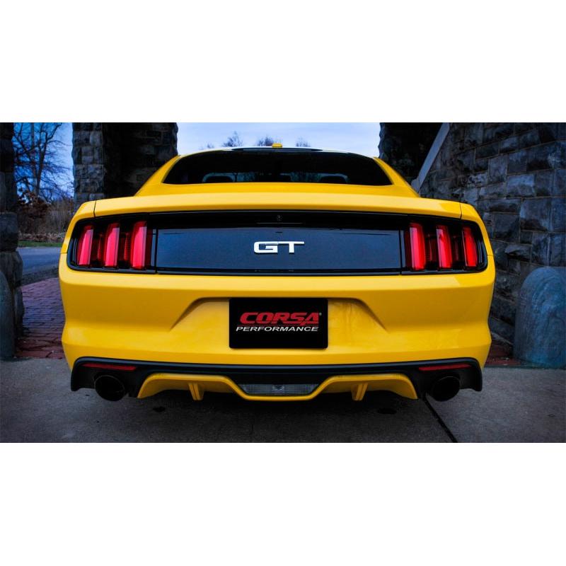 Corsa 2015-2017 Ford Mustang GT Fastback 5.0 3in Xtreme Cat Back Exhaust w/ Dual Black 4.5in Tips-SR1 Performance
