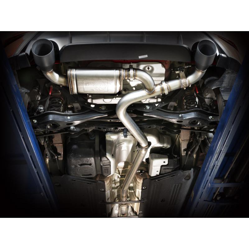 aFe 22-23 Hyundai Kona N L4 2.0L (t) Takeda 3in SS Axle-Back Exhaust System w/ Black Tips-SR1 Performance