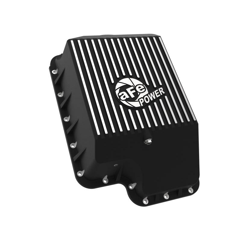 afe Transmission Pan (Black); Ford Diesel Trucks 03-10 V8-6.0/6.4L (td)-SR1 Performance