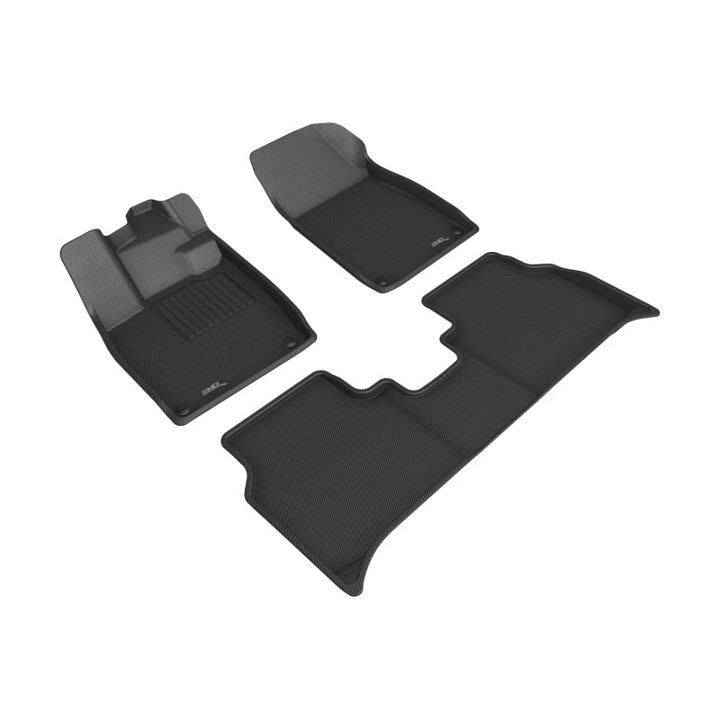 3D MAXpider 22-24 Audi Q4 E-TRON / 22-24 Audi Q4 E-TRON Sportba Kagu 1st & 2nd Row Floormats - Black-SR1 Performance